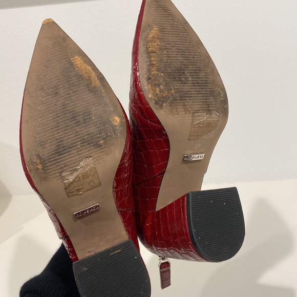 Top Shop Red Alligator Booties - Picture 2 of 5